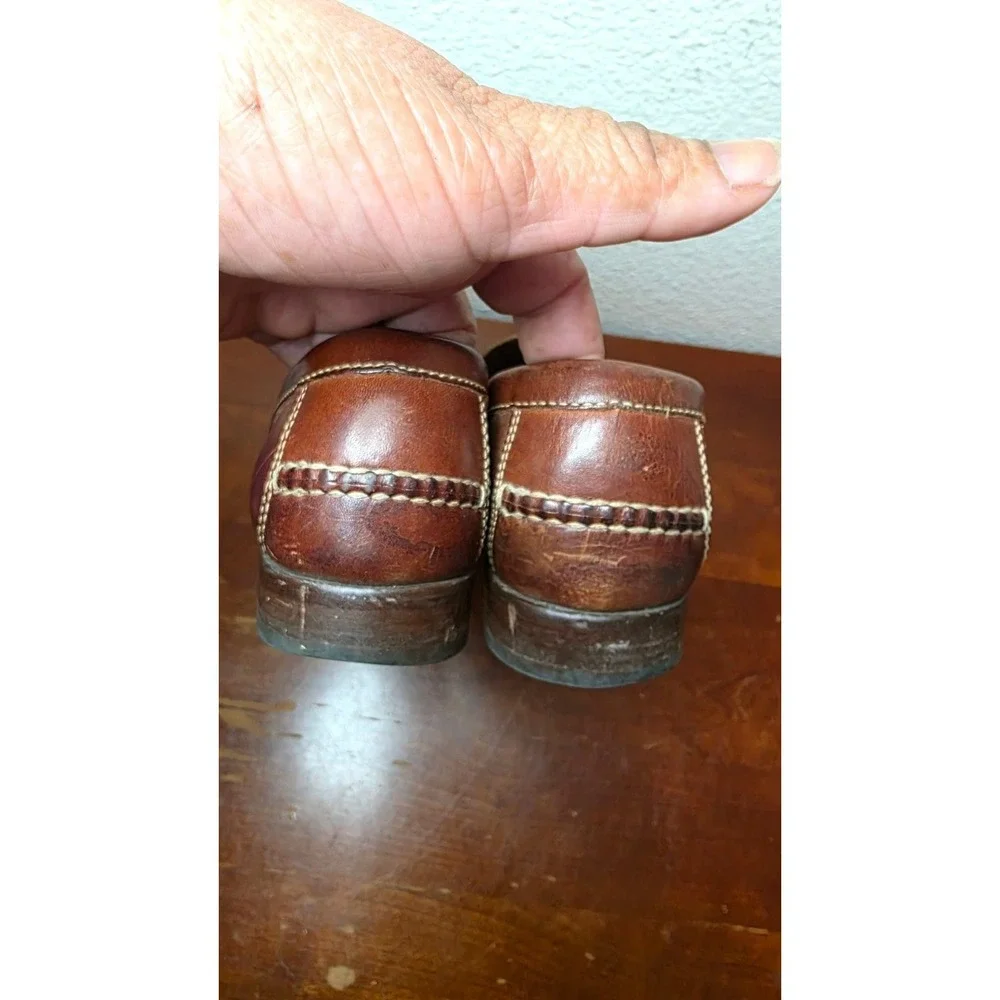 Cole Haan‎ Men Brown Leather Loafers Penny Strap Old Money Grand Core Size 10M